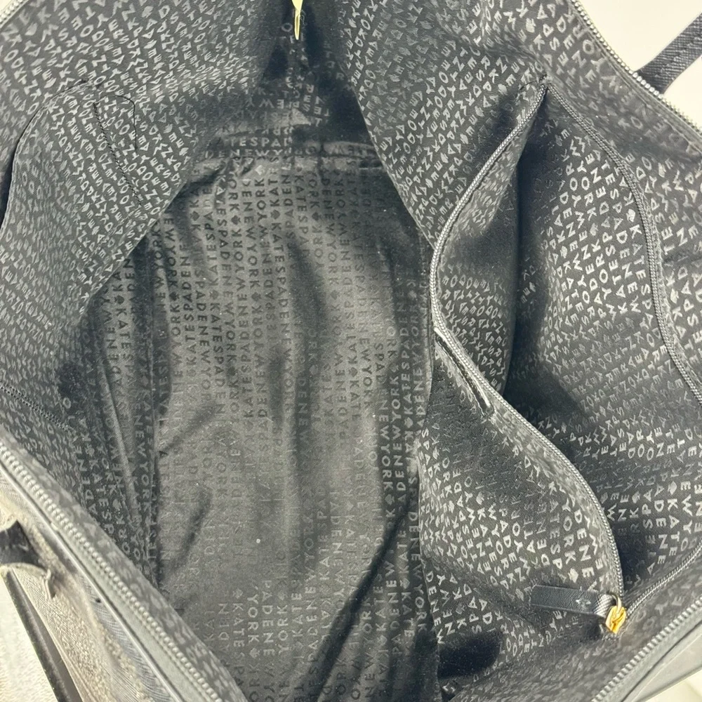 Kate Spade  Silver Glitter Striped Tote Bag